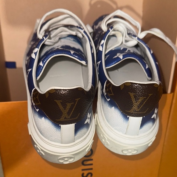 Louis Vuitton Blue Monogram Sneakers - Picture 5 of 6